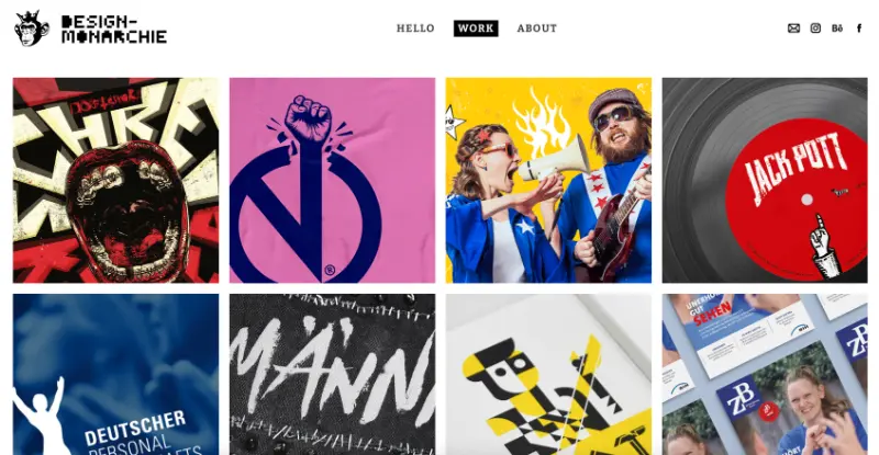 Website Detail Ansicht